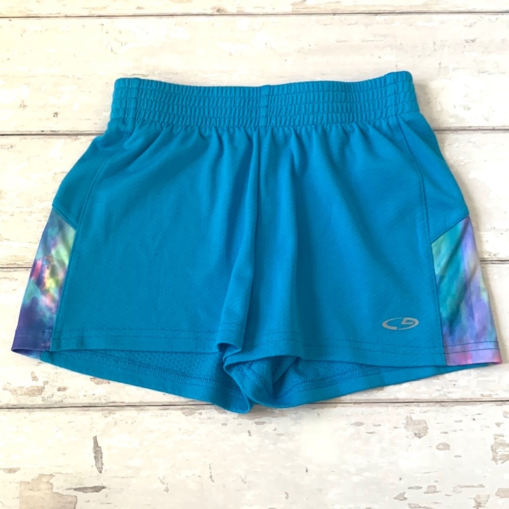 Girls 7/8 Champion Brand Athletic Shorts Blue Summer Sports Wear Kids Size 7 8